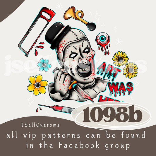 Art Clown Black 1099b PNG