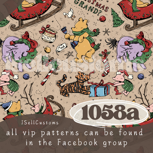 Vintage Christmas Bear & Friends 1058